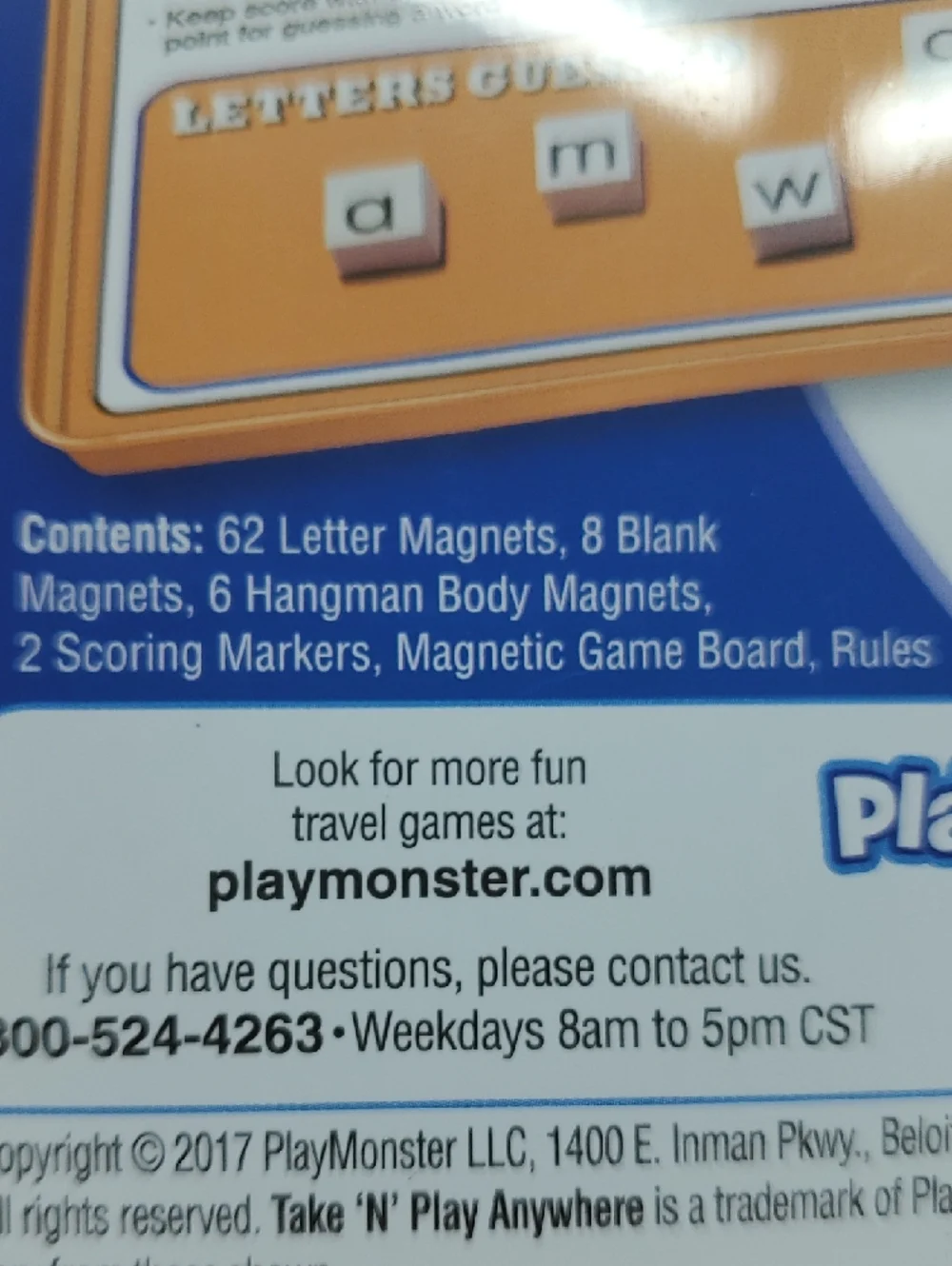 Take N Play Magnetic Hangman Game